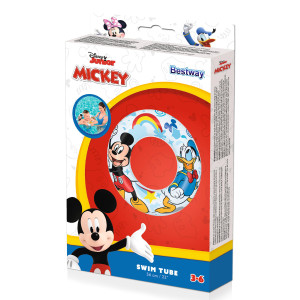 BESTWAY παιδικό σωσίβιο κουλούρα 91004, 56cm, 3-6 ετών, Mickey & Friends | Είδη Εξοχής & Παραλίας | elabstore.gr