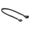 DELOCK καλώδιο προέκτασης 4pin PWM 91360 για ανεμιστήρες, 30cm, μαύρο | Καλώδια - Αντάπτορες | elabstore.gr