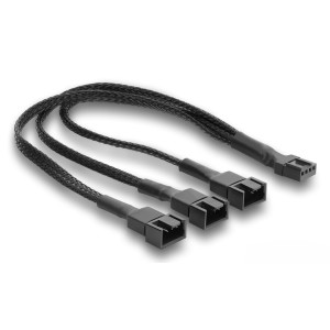 DELOCK καλώδιο 1x 4pin PWM σε 1x 4pin PWM + 2x 3pin 91366 για ανεμιστήρες, 25cm, μαύρο | Καλώδια - Αντάπτορες | elabstore.gr