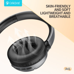 CELEBRAT headphones A41, ασύρματα & ενσύρματα, 40mm, 400mAh, ANC, μαύρα | eLabstore.gr CELEBRAT headphones A41, ασύρματα & ενσύρματα, 40mm, 400mAh, ANC, μαύρα | Αξεσουάρ κινητών | elabstore.gr