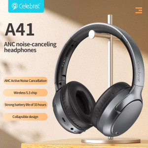 CELEBRAT headphones A41, ασύρματα & ενσύρματα, 40mm, 400mAh, ANC, μαύρα | eLabstore.gr CELEBRAT headphones A41, ασύρματα & ενσύρματα, 40mm, 400mAh, ANC, μαύρα | Αξεσουάρ κινητών | elabstore.gr