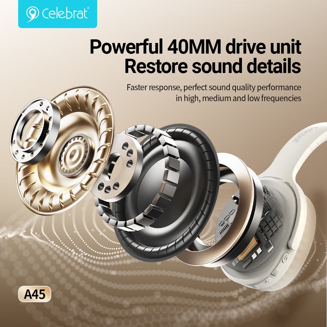 CELEBRAT headphones A45, ασύρματα & ενσύρματα, micro SD, 40mm, 250mAh, μαύρα | eLabstore.gr CELEBRAT headphones A45, ασύρματα & ενσύρματα, micro SD, 40mm, 250mAh, μαύρα | Αξεσουάρ κινητών | elabstore.gr