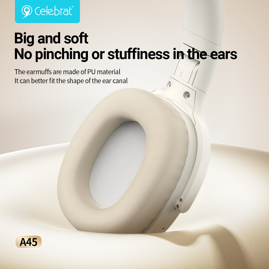 CELEBRAT headphones A45, ασύρματα & ενσύρματα, micro SD, 40mm, 250mAh, μαύρα | eLabstore.gr CELEBRAT headphones A45, ασύρματα & ενσύρματα, micro SD, 40mm, 250mAh, μαύρα | Αξεσουάρ κινητών | elabstore.gr
