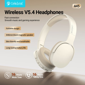 CELEBRAT headphones A45, ασύρματα & ενσύρματα, micro SD, 40mm, 250mAh, μαύρα | eLabstore.gr CELEBRAT headphones A45, ασύρματα & ενσύρματα, micro SD, 40mm, 250mAh, μαύρα | eLabstore.gr