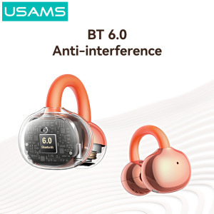 USAMS earphones με θήκη φόρτισης Echo R03, OWS, Φ11mm, 40/300mAh, μπλε | Αξεσουάρ κινητών | elabstore.gr