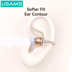 USAMS earphones με θήκη φόρτισης Echo R03, OWS, Φ11mm, 40/300mAh, πορτοκαλί | Αξεσουάρ κινητών | elabstore.gr