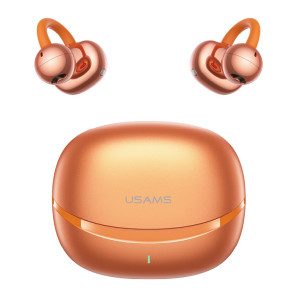 USAMS earphones με θήκη φόρτισης Echo R03, OWS, Φ11mm, 40/300mAh, πορτοκαλί | Αξεσουάρ κινητών | elabstore.gr