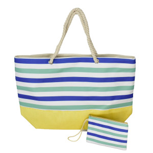 BRUNO τσάντα θαλάσσης με νεσεσέρ SOL-BAY BRN-0298, 58x40cm | Είδη Εξοχής & Παραλίας | elabstore.gr