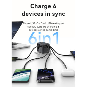 USAMS φορτιστής/αντάπτορας πρίζας CC310, 2x USB & 3x USB-C, universal, 70W, μαύρος | eLabstore.gr USAMS φορτιστής/αντάπτορας πρίζας CC310, 2x USB & 3x USB-C, universal, 70W, μαύρος | Αξεσουάρ κινητών | elabstore.gr