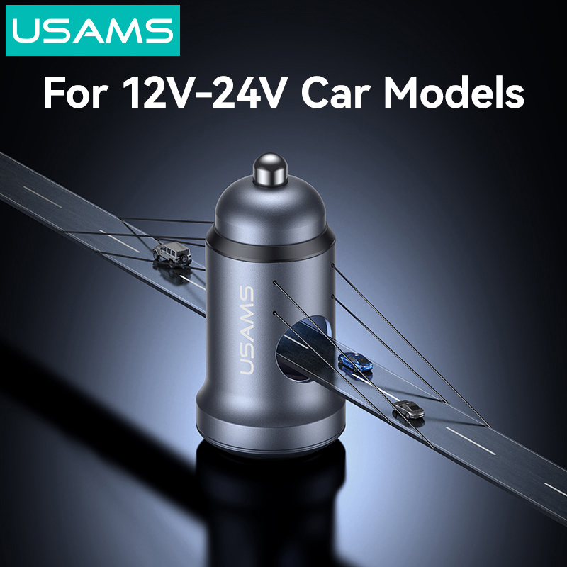 USAMS φορτιστής αυτοκινήτου CC322, USB & USB-C, 30W, πορτοκαλί | eLabstore.gr USAMS φορτιστής αυτοκινήτου CC322, USB & USB-C, 30W, πορτοκαλί | Αξεσουάρ κινητών | elabstore.gr
