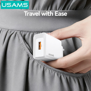 USAMS φορτιστής τοίχου CC324, USB, 18W, λευκός | eLabstore.gr USAMS φορτιστής τοίχου CC324, USB, 18W, λευκός | Αξεσουάρ κινητών | elabstore.gr