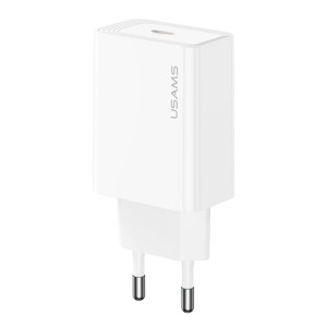 USAMS φορτιστής τοίχου CC325, USB-C, 20W, λευκός | Αξεσουάρ κινητών | elabstore.gr