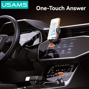 USAMS FM transmitter & φορτιστής CC328, USB/USB-C, 30W, Bluetooth, μαύρο | eLabstore.gr