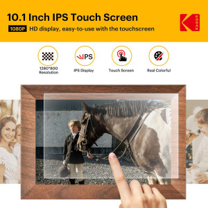 KODAK ψηφιακή κορνίζα CF102P με 10.1" οθόνη αφής, 1+32GB, WiFi, καφέ | Οικιακός εξοπλισμός | elabstore.gr