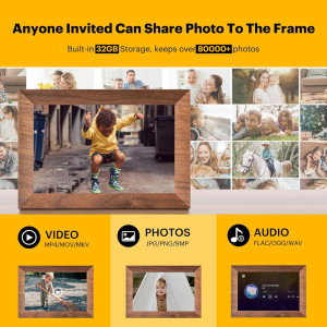 KODAK ψηφιακή κορνίζα CF102P με 10.1" οθόνη αφής, 1+32GB, WiFi, καφέ | Οικιακός εξοπλισμός | elabstore.gr