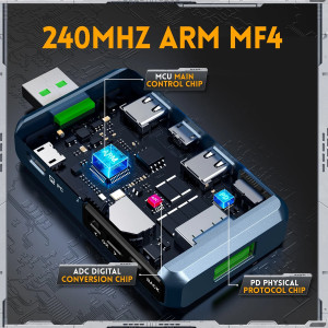 FNIRSI USB tester φόρτισης FNB48P, USB/micro USB/USB-C | Εργαλεία | elabstore.gr