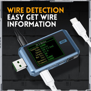 FNIRSI USB tester φόρτισης FNB48P, USB/micro USB/USB-C | Εργαλεία | elabstore.gr