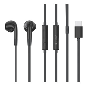 CELEBRAT earphones με μικρόφωνο G39, USB-C σύνδεση, 14mm, 1.2m, μαύρα | Αξεσουάρ κινητών | elabstore.gr