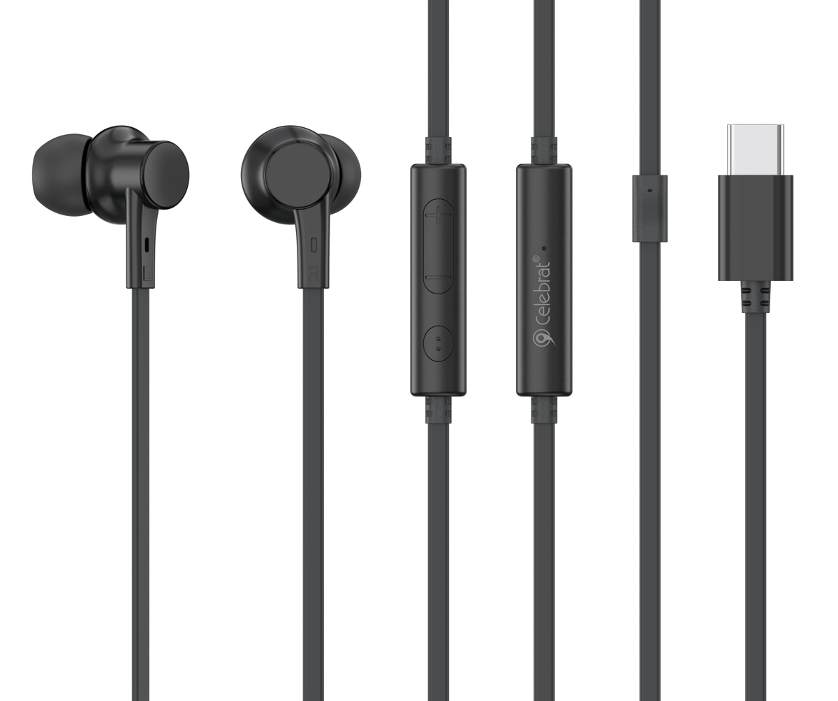 CELEBRAT earphones με μικρόφωνο G40, USB-C σύνδεση, 10mm, 1.2m, μαύρα | eLabstore.gr CELEBRAT earphones με μικρόφωνο G40, USB-C σύνδεση, 10mm, 1.2m, μαύρα | Αξεσουάρ κινητών | elabstore.gr