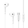 USAMS earphones με μικρόφωνο SJ771, USB-C σύνδεση, 1.2m, λευκά | Αξεσουάρ κινητών | elabstore.gr