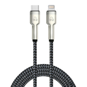 POWERTECH καλώδιο Lightning σε USB-C PTR-0200, PD 27W, 480Mbps, 1m, μαύρο/γκρι | Καλώδια - Αντάπτορες | elabstore.gr