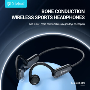 CELEBRAT neckband earphones SE9, OWS Bone Conduction, 16.3mm, 180mAh, μαύρα | eLabstore.gr CELEBRAT neckband earphones SE9, OWS Bone Conduction, 16.3mm, 180mAh, μαύρα | Αξεσουάρ κινητών | elabstore.gr