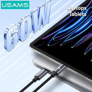 USAMS καλώδιο USB-C SJ769, 60W, 480Mbps, 1m, μαύρο | eLabstore.gr USAMS καλώδιο USB-C SJ769, 60W, 480Mbps, 1m, μαύρο | Καλώδια - Αντάπτορες | elabstore.gr