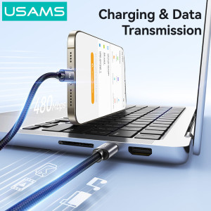 USAMS καλώδιο USB-C SJ769, 60W, 480Mbps, 1m, μαύρο | eLabstore.gr USAMS καλώδιο USB-C SJ769, 60W, 480Mbps, 1m, μαύρο | Καλώδια - Αντάπτορες | elabstore.gr