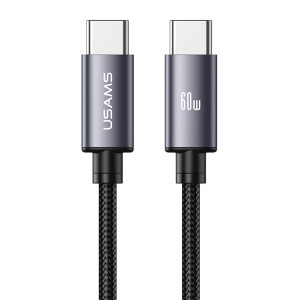 USAMS καλώδιο USB-C SJ769, 60W, 480Mbps, 1m, μαύρο | Καλώδια - Αντάπτορες | elabstore.gr