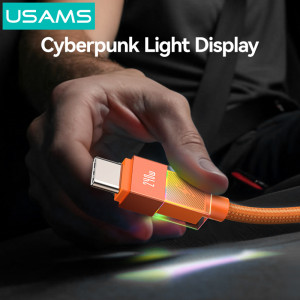 USAMS καλώδιο USB-C SJ775, 240W, 480Mbps, 1.2m, μαύρο | Καλώδια - Αντάπτορες | elabstore.gr