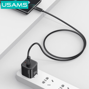 USAMS καλώδιο USB-C σε USB SJ777, 3A, 480Mbps, 1m, μαύρο | Καλώδια - Αντάπτορες | elabstore.gr