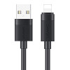 USAMS καλώδιο Lightning σε USB SJ778, 2.4A, 480Mbps, 1m, μαύρο | Καλώδια - Αντάπτορες | elabstore.gr