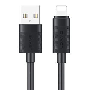 USAMS καλώδιο Lightning σε USB SJ778, 2.4A, 480Mbps, 1m, μαύρο | Καλώδια - Αντάπτορες | elabstore.gr
