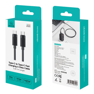 USAMS καλώδιο USB-C SJ780, 60W, 480Mbps, 1m, μαύρο | eLabstore.gr USAMS καλώδιο USB-C SJ780, 60W, 480Mbps, 1m, μαύρο | Καλώδια - Αντάπτορες | elabstore.gr