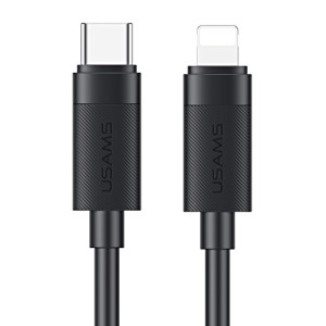 USAMS καλώδιο Lightning σε USB-C SJ781, 30W, 480Mbps, 1m, μαύρο | Καλώδια - Αντάπτορες | elabstore.gr