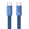 USAMS καλώδιο USB-C SJ783, 60W, 480Mbps, flat, 1.2m, μπλε | Καλώδια - Αντάπτορες | elabstore.gr