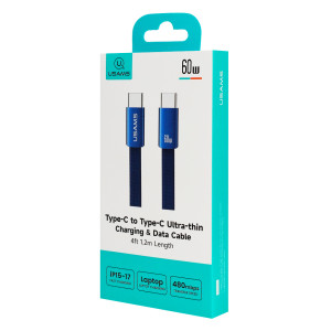 USAMS καλώδιο USB-C SJ783, 60W, 480Mbps, flat, 1.2m, μπλε | eLabstore.gr USAMS καλώδιο USB-C SJ783, 60W, 480Mbps, flat, 1.2m, μπλε | Καλώδια - Αντάπτορες | elabstore.gr