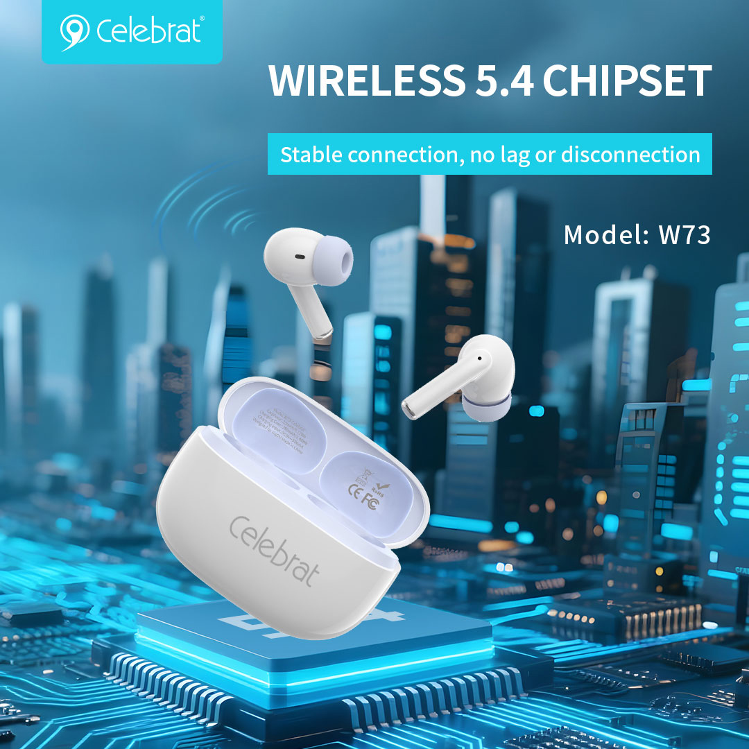 CELEBRAT earphones με θήκη φόρτισης W73, True Wireless, 13mm, 33/380mAh, μαύρα | eLabstore.gr CELEBRAT earphones με θήκη φόρτισης W73, True Wireless, 13mm, 33/380mAh, μαύρα | Αξεσουάρ κινητών | elabstore.gr
