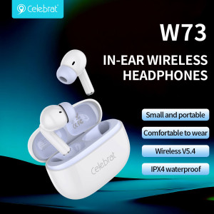 CELEBRAT earphones με θήκη φόρτισης W73, True Wireless, 13mm, 33/380mAh, μαύρα | eLabstore.gr CELEBRAT earphones με θήκη φόρτισης W73, True Wireless, 13mm, 33/380mAh, μαύρα | Αξεσουάρ κινητών | elabstore.gr
