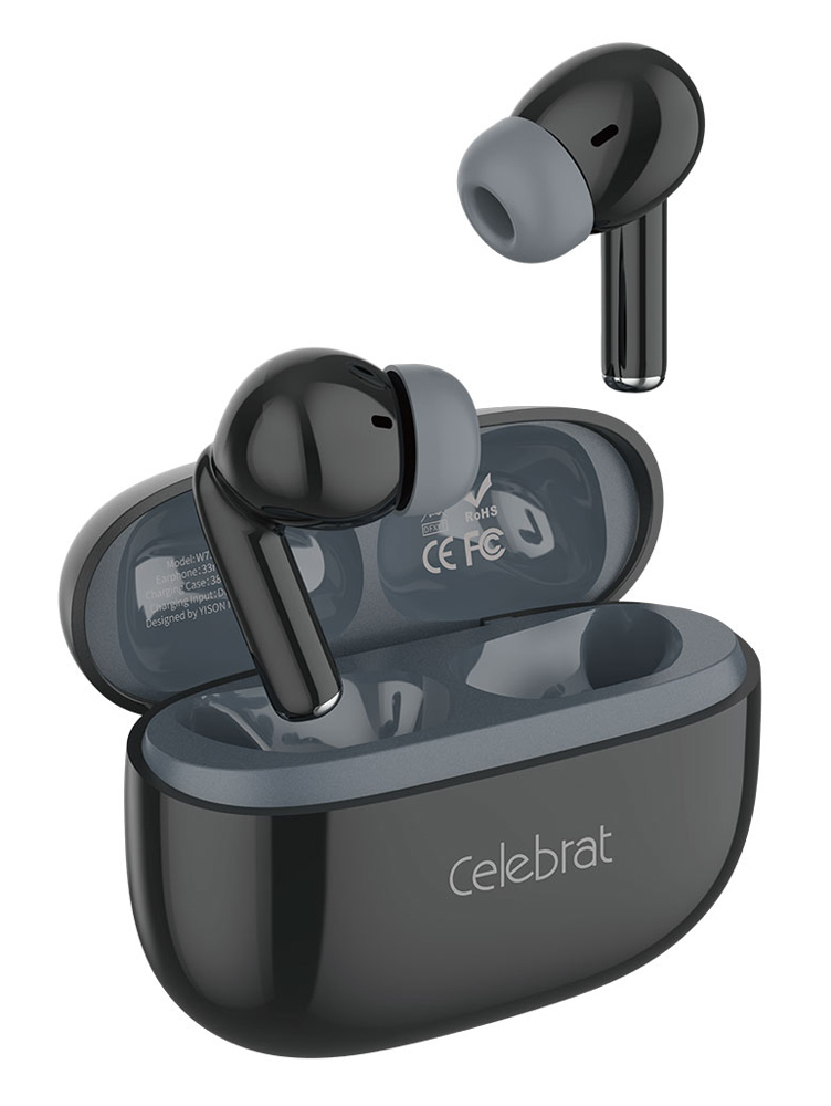 CELEBRAT earphones με θήκη φόρτισης W73, True Wireless, 13mm, 33/380mAh, μαύρα | eLabstore.gr CELEBRAT earphones με θήκη φόρτισης W73, True Wireless, 13mm, 33/380mAh, μαύρα | Αξεσουάρ κινητών | elabstore.gr