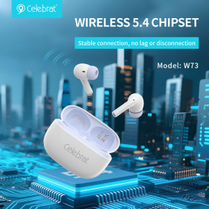 CELEBRAT earphones με θήκη φόρτισης W73, True Wireless, 13mm, 33/380mAh, λευκά | eLabstore.gr CELEBRAT earphones με θήκη φόρτισης W73, True Wireless, 13mm, 33/380mAh, λευκά | Αξεσουάρ κινητών | elabstore.gr