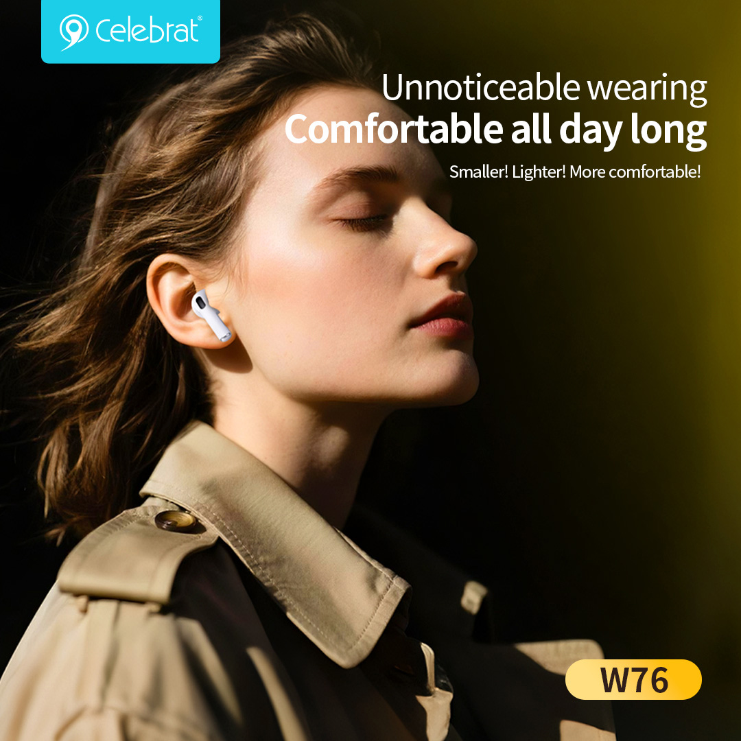 CELEBRAT earphones με θήκη φόρτισης W76, True Wireless, 13mm, 25/300mAh, λευκά | eLabstore.gr CELEBRAT earphones με θήκη φόρτισης W76, True Wireless, 13mm, 25/300mAh, λευκά | Αξεσουάρ κινητών | elabstore.gr