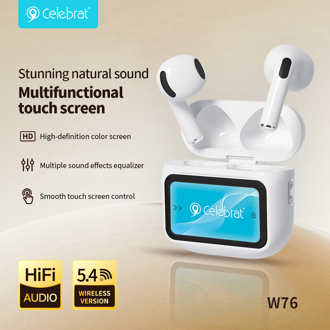 CELEBRAT earphones με θήκη φόρτισης W76, True Wireless, 13mm, 25/300mAh, λευκά | eLabstore.gr CELEBRAT earphones με θήκη φόρτισης W76, True Wireless, 13mm, 25/300mAh, λευκά - Image 6