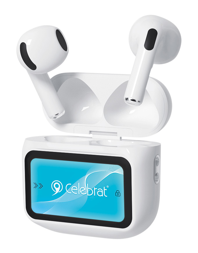 CELEBRAT earphones με θήκη φόρτισης W76, True Wireless, 13mm, 25/300mAh, λευκά | eLabstore.gr CELEBRAT earphones με θήκη φόρτισης W76, True Wireless, 13mm, 25/300mAh, λευκά | Αξεσουάρ κινητών | elabstore.gr