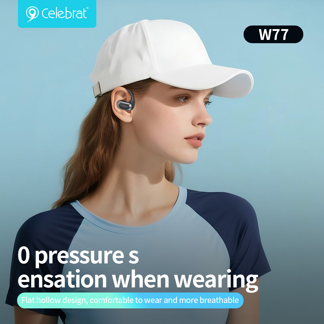 CELEBRAT earphones με θήκη φόρτισης W77, OWS, 12mm, 40/400mAh, μαύρα | eLabstore.gr CELEBRAT earphones με θήκη φόρτισης W77, OWS, 12mm, 40/400mAh, μαύρα | Αξεσουάρ κινητών | elabstore.gr