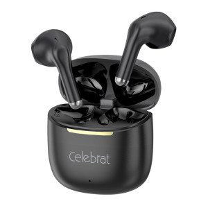 CELEBRAT earphones με θήκη φόρτισης W79, True Wireless, 13mm, 30/300mAh, μαύρα | Αξεσουάρ κινητών | elabstore.gr
