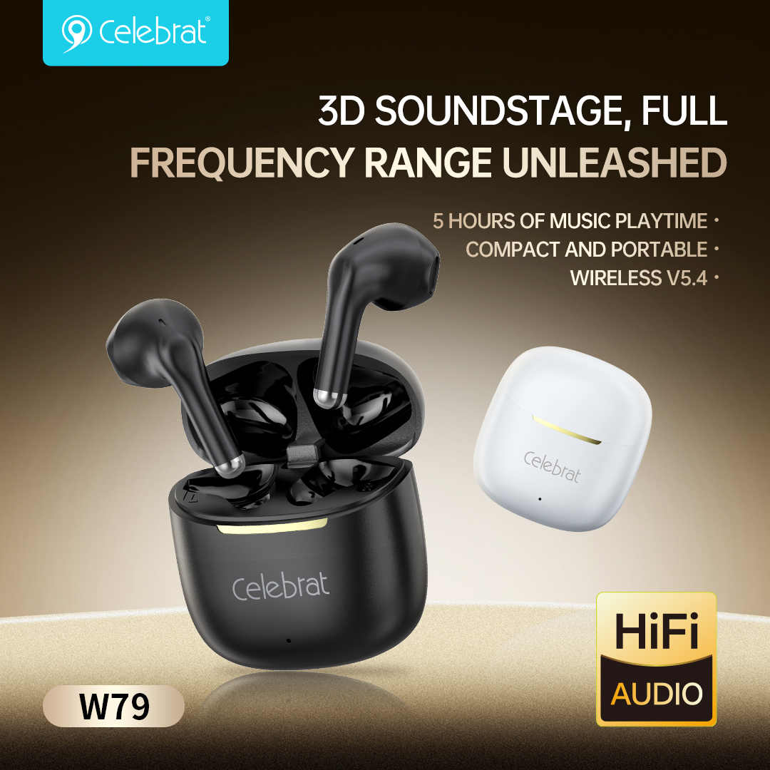 CELEBRAT earphones με θήκη φόρτισης W79, True Wireless, 13mm, 30/300mAh, μαύρα | eLabstore.gr CELEBRAT earphones με θήκη φόρτισης W79, True Wireless, 13mm, 30/300mAh, μαύρα | Αξεσουάρ κινητών | elabstore.gr