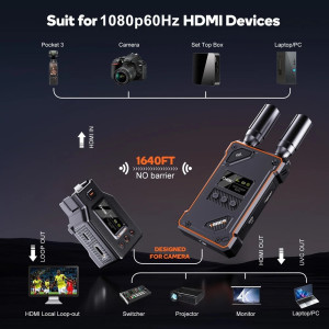 VRRIIS HDMI σύστημα ασύρματης μετάδοσης βίντεο WL087 Pro για DJI Osmo Pocket 3, 1080p, 5GHz, 500m | Καλώδια - Αντάπτορες | elabstore.gr