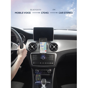 LDNIO FM transmitter & φορτιστής C704Q, USB-C/2x USB, 36W, Bluetooth, μαύρο | Gadgets - Αξεσουάρ | elabstore.gr