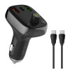 LDNIO FM transmitter & φορτιστής C704Q, USB-C/2x USB, 36W, Bluetooth, μαύρο | Gadgets - Αξεσουάρ | elabstore.gr